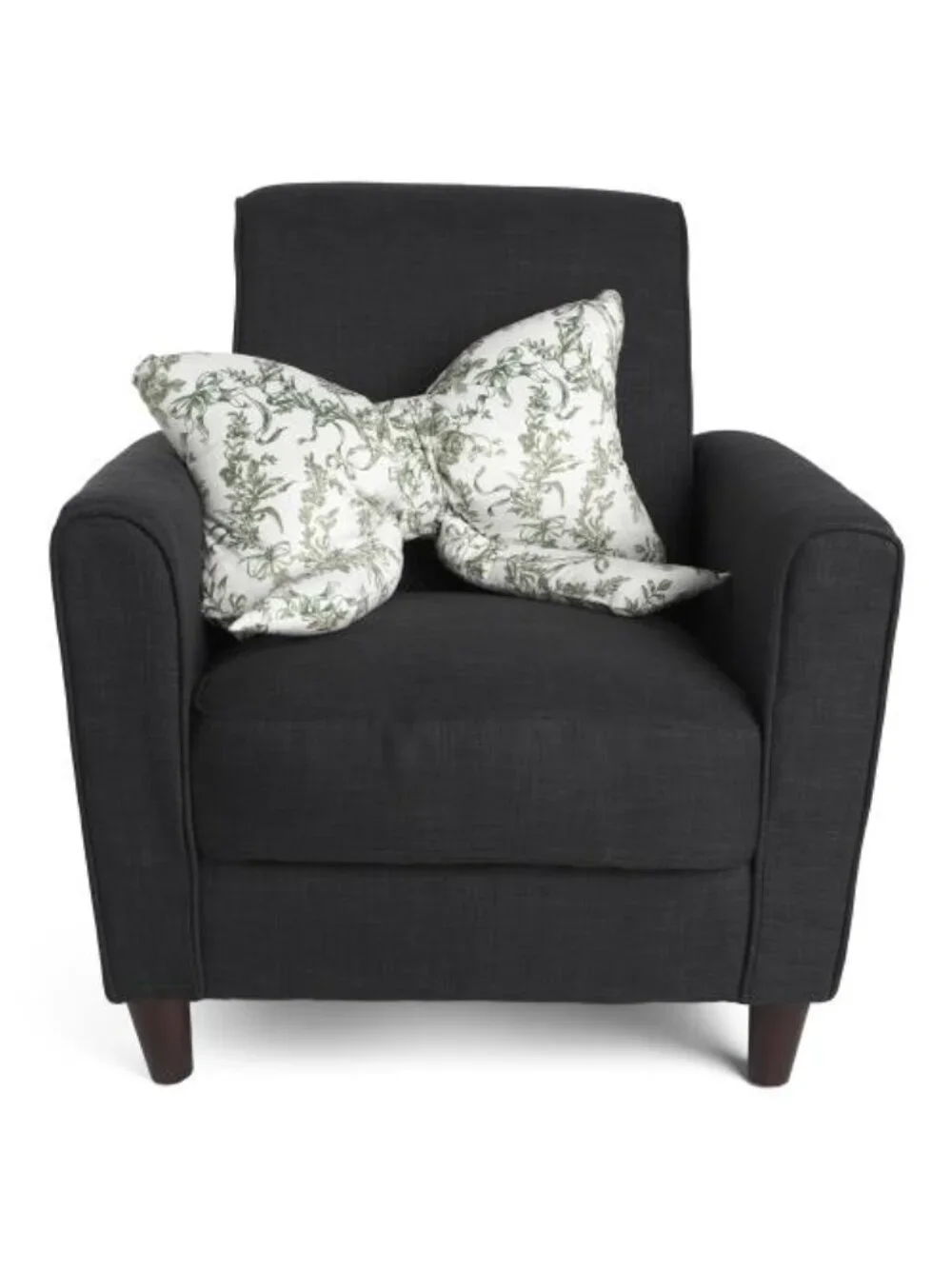 Envogue‎ Toile Bow Pillow 14x24 Green White NWT